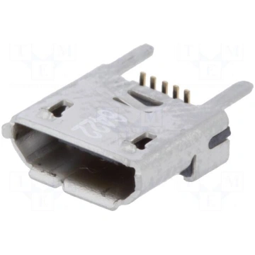 Socket | USB B micro | on PCBs | SMT | PIN: 5 | ve
