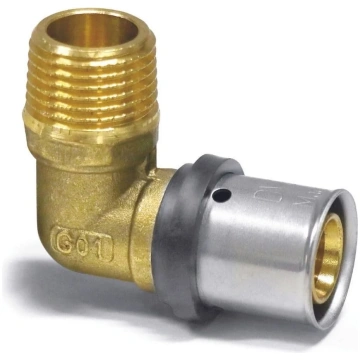Press fitting transition angle 16 x 2 - 3/4" male 