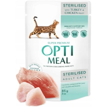 Optimeal Super Premium Steril Mitrā kaķu barība ar