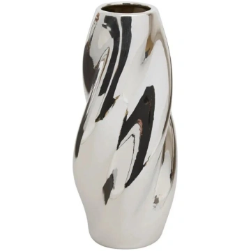 Vāze Atmosphera Twisted 210138, 28 cm, sudraba