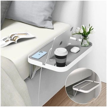 KIWIFOTOS Bedside Tray for Bed Without Side Frame,