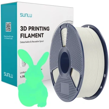 Sunlu PLA Glow-in-the-Dark Filaments Balts-Zaļš