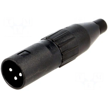 Plug | XLR | male | PIN: 3 | straight | for cable 
