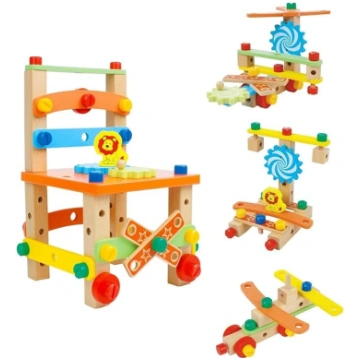 Little Frog Toys koka amatniecības krēsls, riekstu