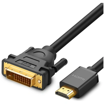 Divvirzienu HDMI - DVI kabelis 2m melns UGREEN 695