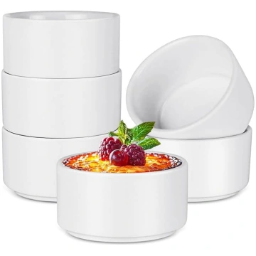 Porcelāna ramekīnu komplekts 100 ml baltas keramik