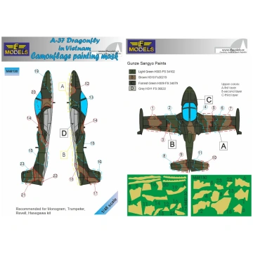 Cessna A-37 A/B Dragonfly in Vietnam Camouflage Pa