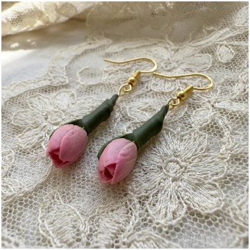 Auskaru glezna | Pavasara Tulpes PowerBeads