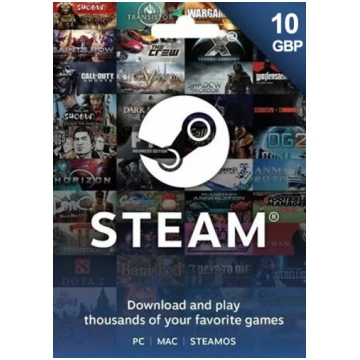 UK Steam 10 Mārciņu Dāvanu Karte