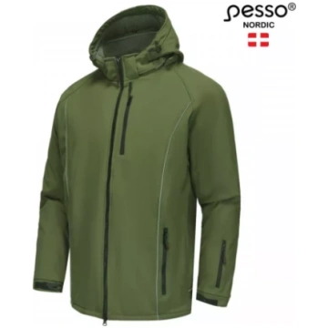 Ziemas jaka softshell zaļa PESSO Otava, IZM L