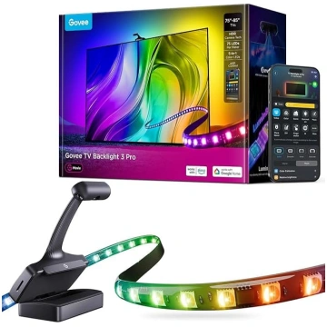 Govee TV Backlight 3 Pro ar HDR trīskāršu kameru, 