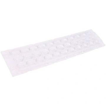 LED lens; rectangular; plexiglass PMMA; transparen