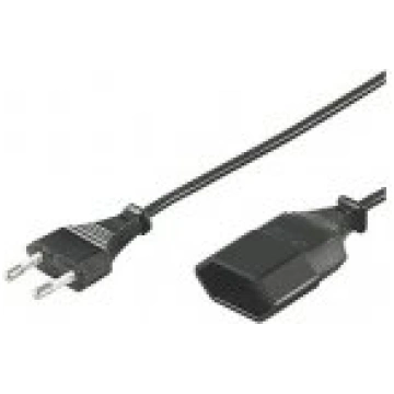 Deltaco Power cable angled CEE 7/ 16 2m Black akse