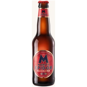 Moritz Epidor beer (extra toasted lager), bottle