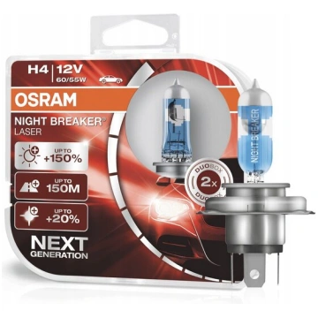 Automobiļu spuldzes Osram H4, 2 gab