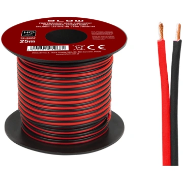 Speaker cable 2x0.50mm black-red 25m Blow 73-342