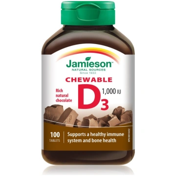 Jamieson D vitamīns pieaugušajiem košļājams, 1000 