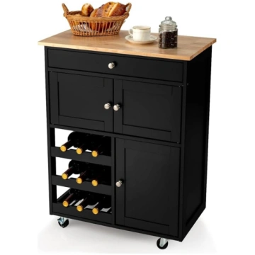 FANTASK Kitchen Trolley on Wheels, Serving Trolley