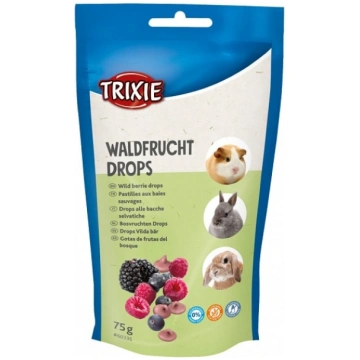 Papildbarība grauzējiem : Trixie Wild berry drops,