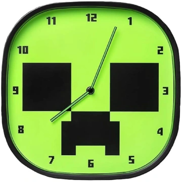 Minecraft Creeper gaismas sienas pulkstenis – ofic