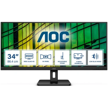 Monitors AOC U34E2M, VA, 100 Hz, 34"