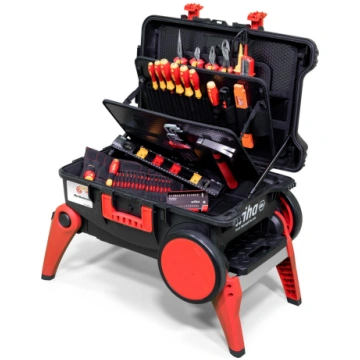 Wiha tool set XXL 4 electric black/red, 80 pieces,
