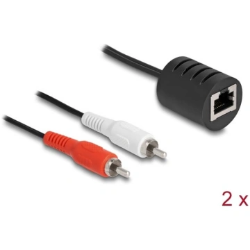 Delock Stereo Audio Extender RJ45 jack to 2 x RCA