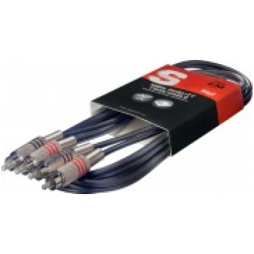 Audio kabelis RCA/RCA, 2m, Stagg STC2C