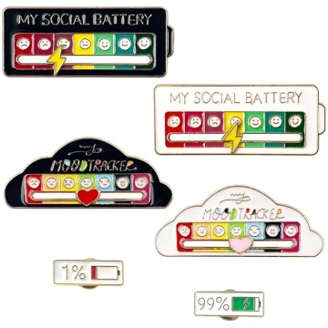 FIHODONE Pack of 6 Badge Pin for Jackets, cepures,