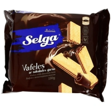 Vafeles SELGA ar šokolādes garšu, 180g 450-13863