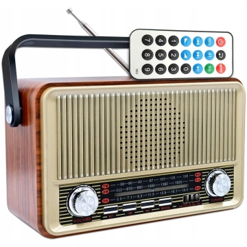 LTC LX510BTB pārnēsājams retro radio ar Bluetooth,