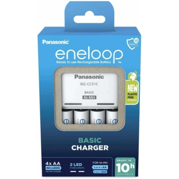 Battery charger PANASONIC Eneloop Basic BQ-CC51 + 