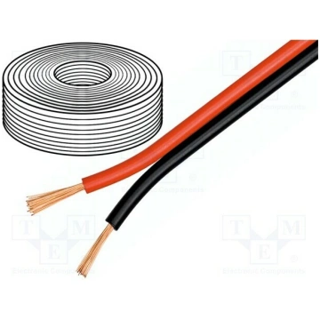Wire: loudspeaker cable; 2x1.5mm2; stranded; OFC;