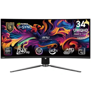 Monitors mpg 341cqpx qd-oled 34 collu/led/uwqhd/cu