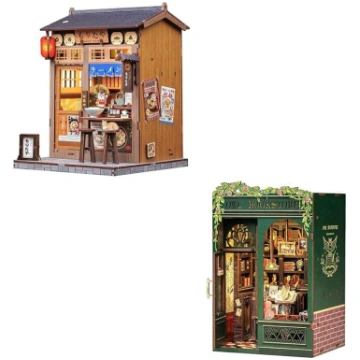CUTEBEE Book Nook Kit – DIY leļļu mājiņas, miniatū