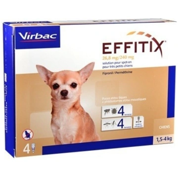 Virbac EFFITIX 26,8 mg/240 mg blusu un ērču invāzi