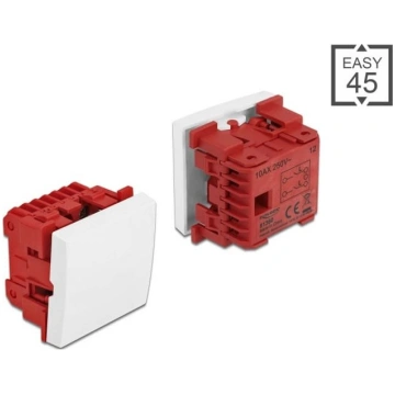 Delock Easy 45 1-gang Switch 2-pole 1-way 45 x 45 