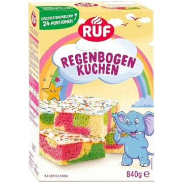 RUF „Rainbow Cake” – krāsaina kārbiņas kūka ar vie