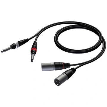 Procab 2 x XLR male - 2 x 6.3 mm Jack male mono 3 