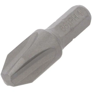 Screwdriver bit; Phillips; PH4; 1/4"; Overall len: