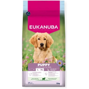 EUKANUBA Puppy L XL sausā barība suņiem ar jēra ga