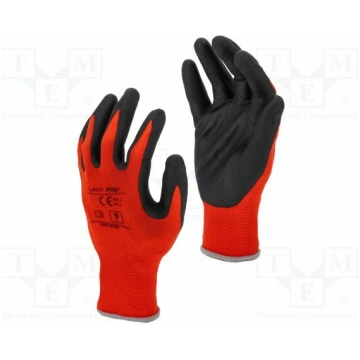 Protective gloves; Size: 11; red-black; tag | LAHT