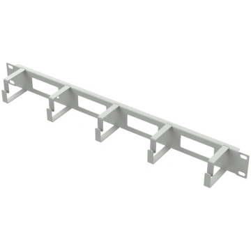 Rack 19" 1U kabeļu organizators 5 metāla gredzeni 