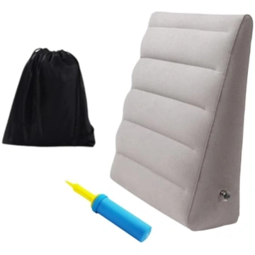 Piepūšams trīsstūrveida spilvens, ceļojuma spilven
