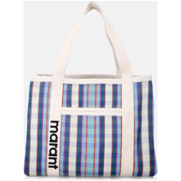 Isabel Marant Darwen striped shoulder tote Spazio 