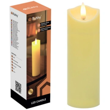 LED svece 17×5 cm „warm white” ar mirgojošas liesm