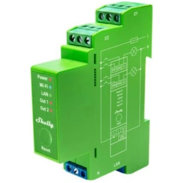 Shelly Pro Dimmer 2PM Built-in Blue, Green, Grey S