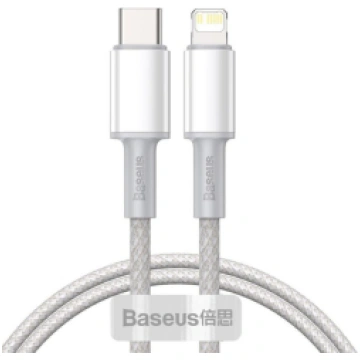 Kabelis Baseus Density USB-C - Lightning 1m Balts 