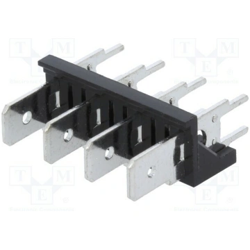 Terminal: spade terminal strip; 6.3mm; THT; 250V; 