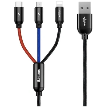 Baseus Rapid USB Cable 3in1 Type C, Lightning, Mic